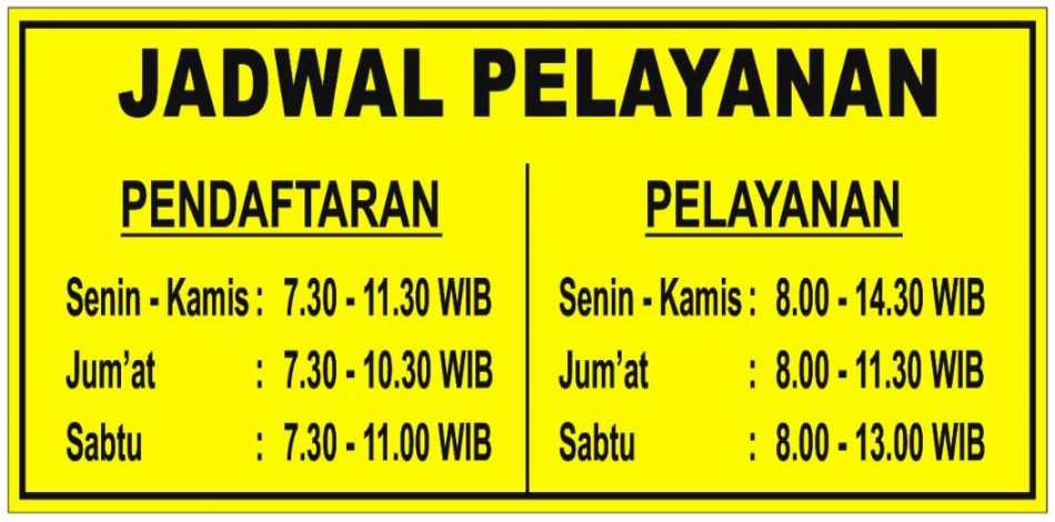 Jadwal Pelayanan